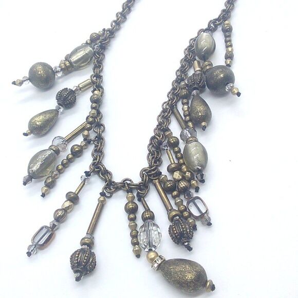 Chico's Antiqued Bronze Tone Statement Necklace - Picture 3 of 10